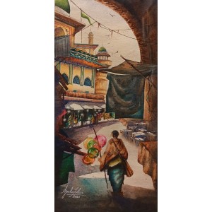 Aysha Khan, 11 x 22 Inch, Water color on Paper, Cityscape Painting, AC-AYSKH-011